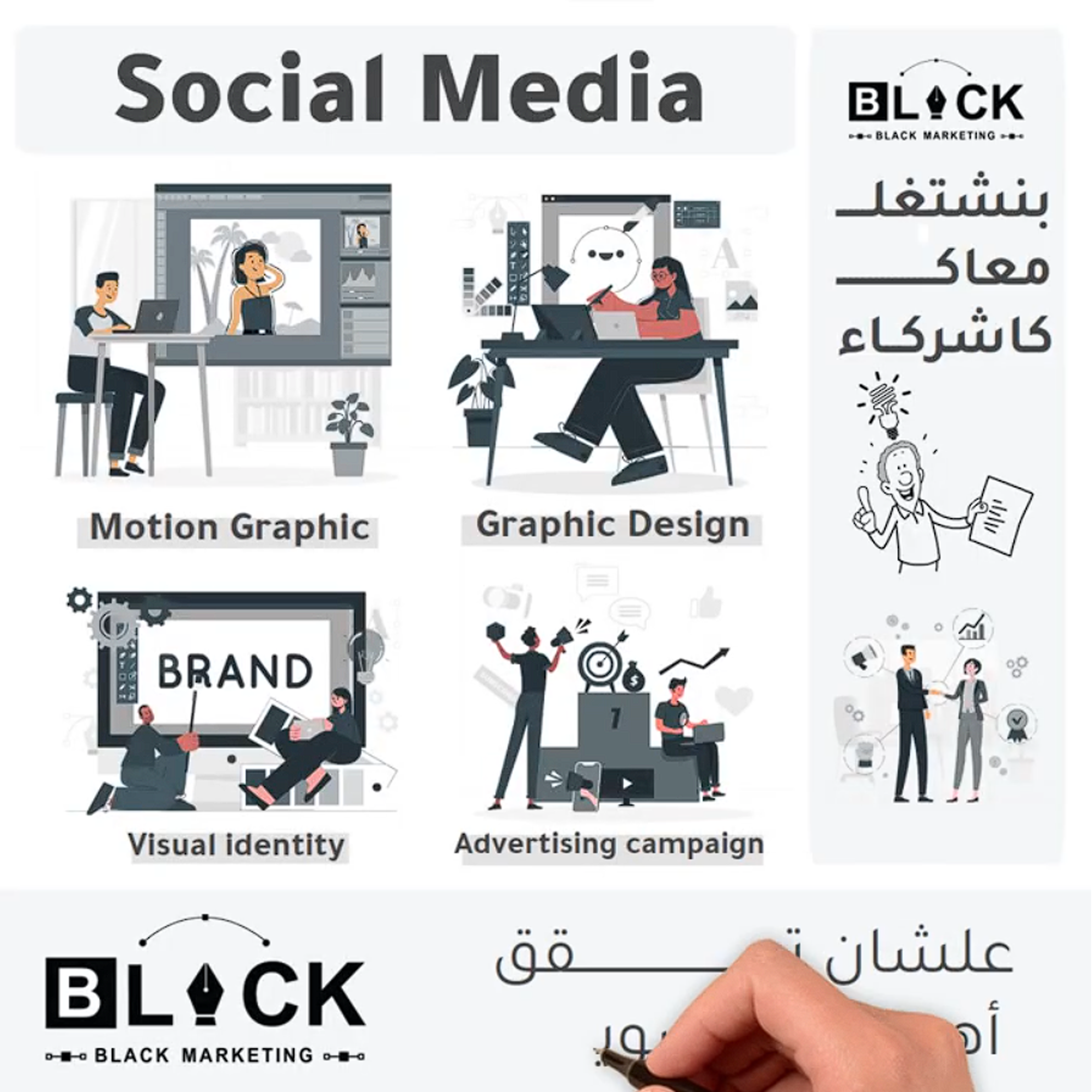 Black Marketing - ads Whiteboard Anmation